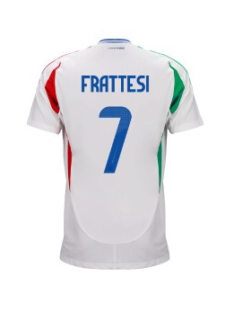 Billige Italia Davide Frattesi #7 Bortedrakt EM 2024 Kortermet